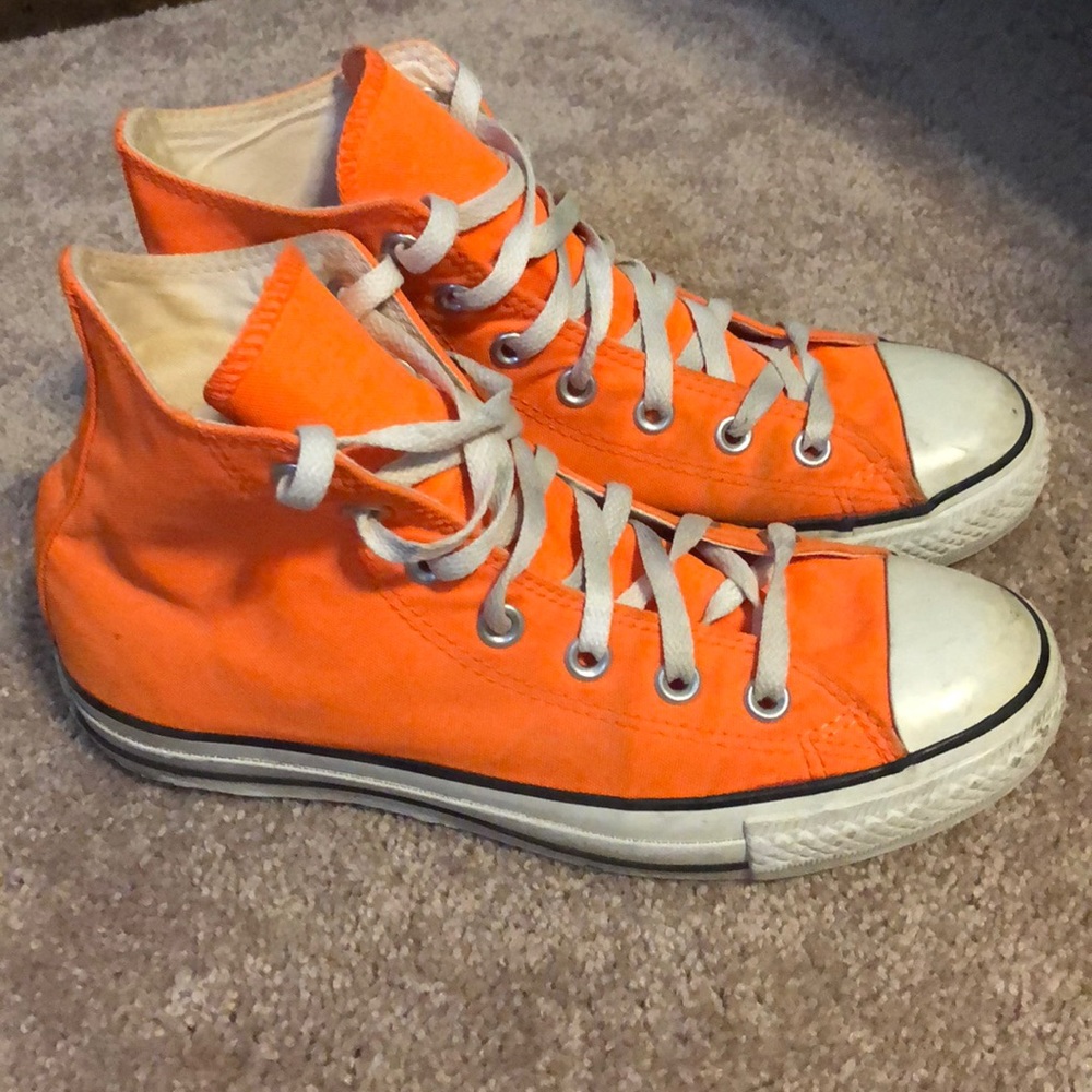 Converse All-Star fluorescent orange high top
